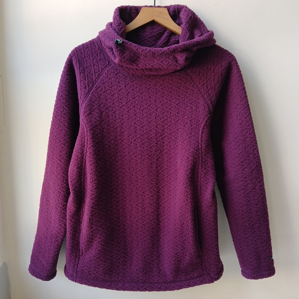 Wintergreen Hygge Pullover Hoodie Purple Honeycomb Women's Small